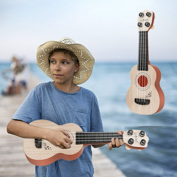 Ukelele para niños y niñas, juguete educativo musical con cuerdas de nailon, portátil, duradero, mini guitarra para principiantes.