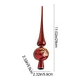 thumbnail image 3 of Cinvoph Christmas Tree Topper Vintage Spherical Xmas Tree Topper Decorative Christmas Ornament for Home Xmas Holiday Party Decorations 11" Red, 3 of 6