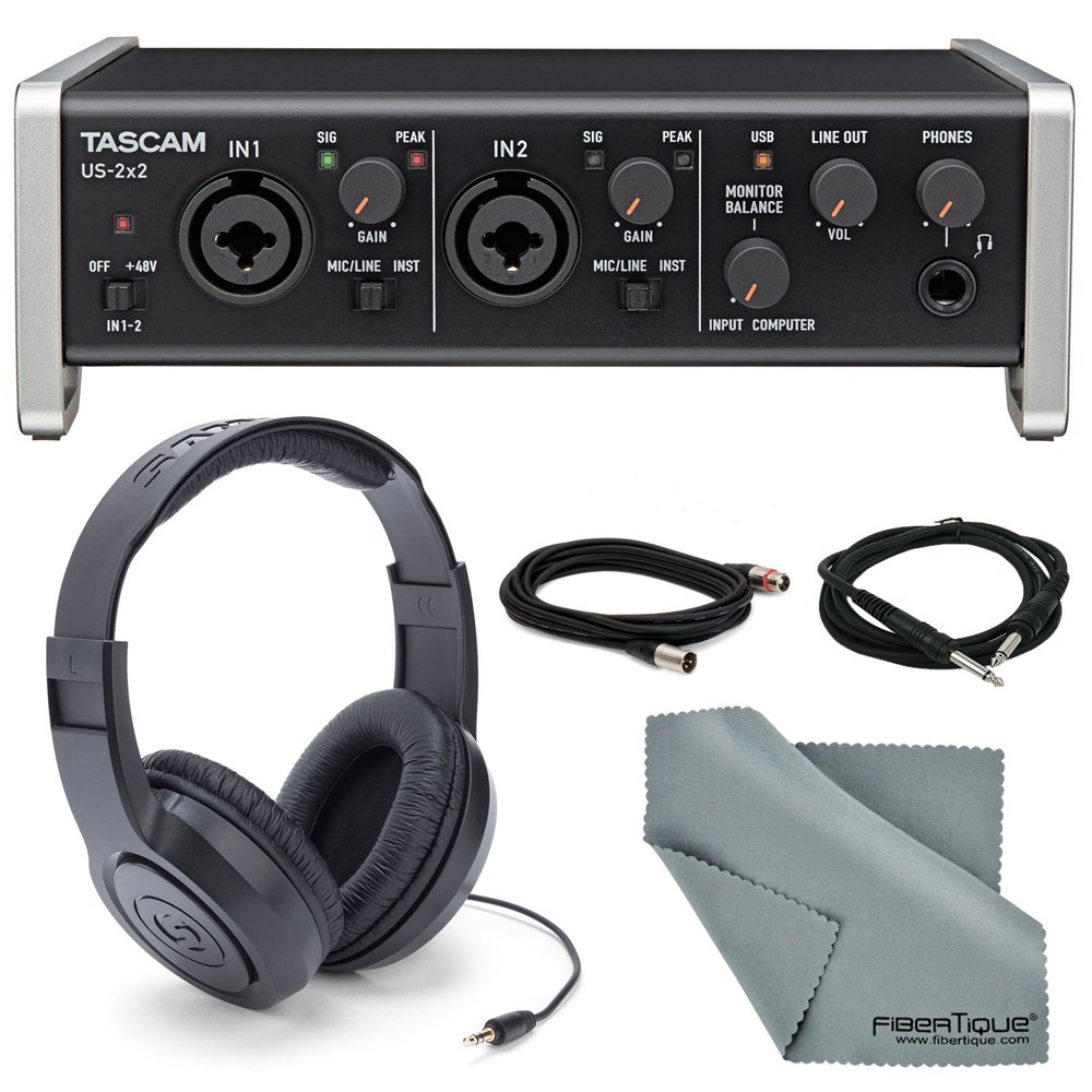 Tascam US2x2 2Channel USB Audio Interface Bundle with 1 ?? Cable +1
