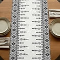 thumbnail image 5 of Table Runners 90 Inches Long Dress Scarves, Black White Boho Farmhouse Coffee/Dining/Kitchen Table Runner for Living Room, Vintage Ethnic Tribe Abstract Art Retro 13x90 Inch, 5 of 9
