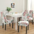 thumbnail image 2 of Charming Floral Dining Chair Covers Set of 4 Colorful Butterfly and Bee Pattern Washable Polyester Stretch Slipcovers Removable Seat Protector for Spring Home, 2 of 7