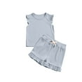 thumbnail image 4 of RXIRUCGD 2025 Vêtements d'Été pour Enfants Ensemble Confortable à Manches Courtes et Col Rond pour Enfants, 4 of 6