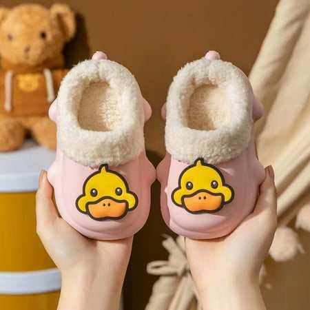

Cute Cartoon Duck Warm Plush Slippers Indoor