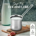 thumbnail image 6 of Alpine Cuisine Stainless Steel Coffee Warmer, 22oz with Ergonomic Hanging Handle - Turkish and Greek Coffee Maker, Butter Warmer, and Milk Pot for Home & Cafe Heating and Melting, 6 of 7