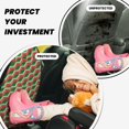thumbnail image 4 of Fuzoiu Geometric Watermelon Print 2 Pack Kick Mat Back Seat Protector With 3 Storage Pockets, Universal Car Seat Back Organizer For Kids Pets, Waterproof Backseat Protector For Most Car, 4 of 8
