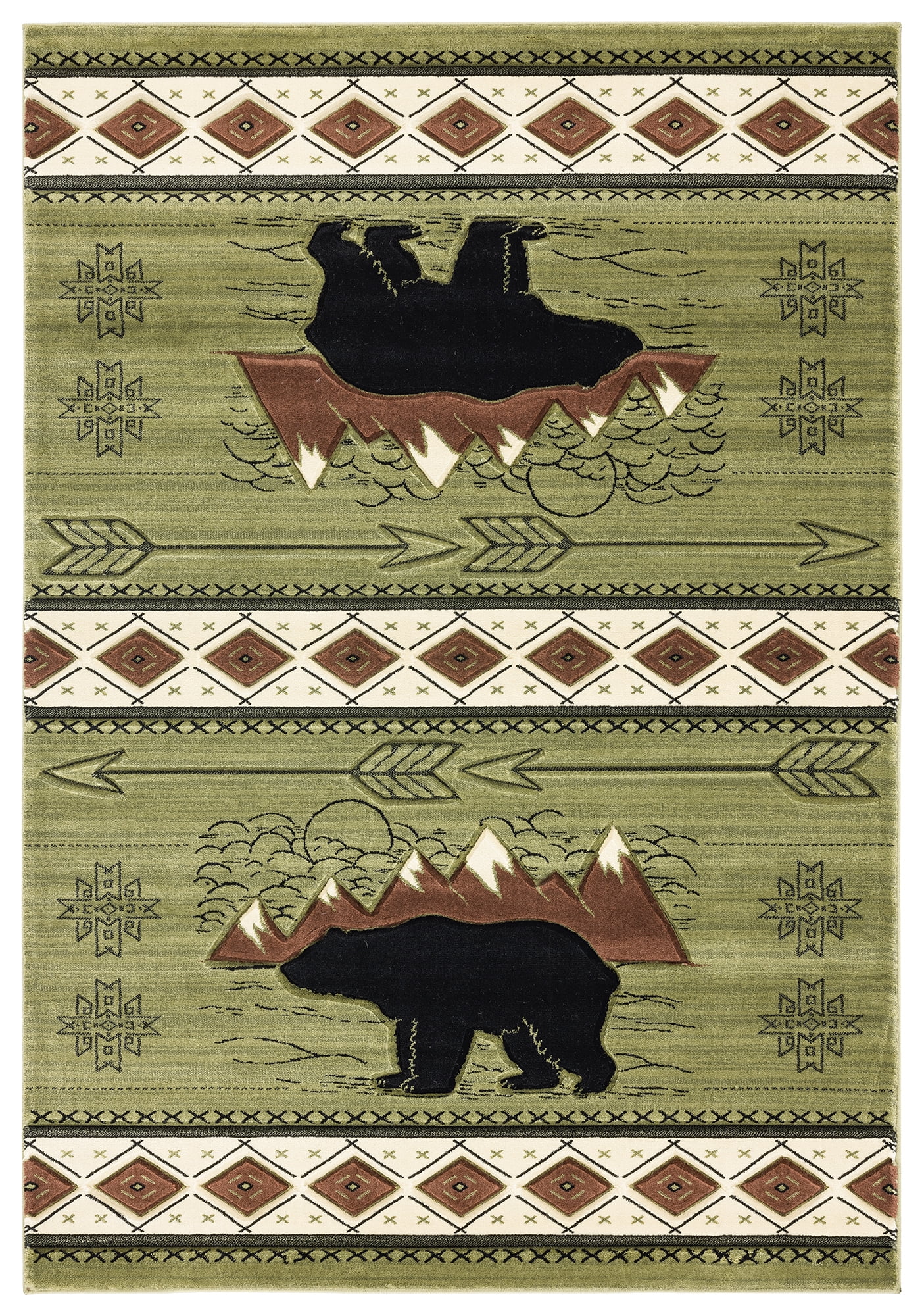 United Weavers of America Lodge Animal Print Loomed Area Rug, 7.83' x 10'