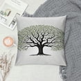 thumbnail image 2 of RUIYC Tree of Life Throw Pillow Cushion Cover,Old Leaves and Branches Ecology Themed Artwork, Decorative Square Accent Pillow Case,White Black, 2 of 5