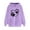 Purple, variant on LEAVINGSUO Winter Clothes Woman Women's Print Winter Hoodie Pullover Tops Long Sleeved Comfortable Sweatshirt