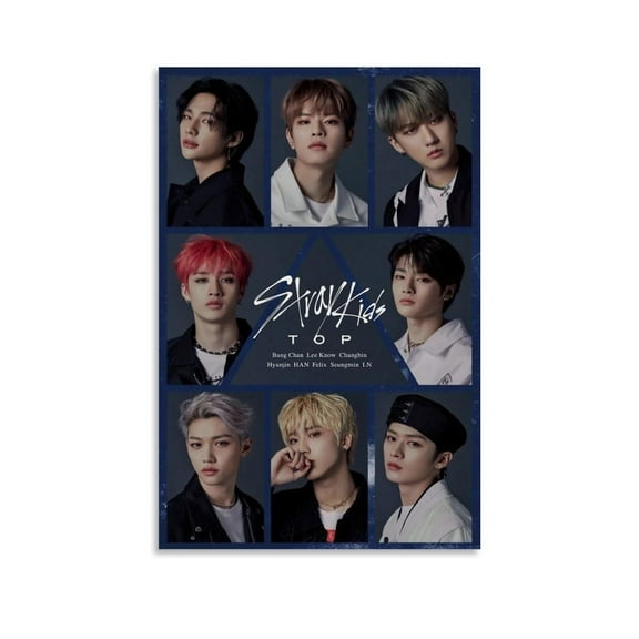 Stray Kids Boy Group Poster, Canvas Wall Art Living Room Posters Bedroom Painting