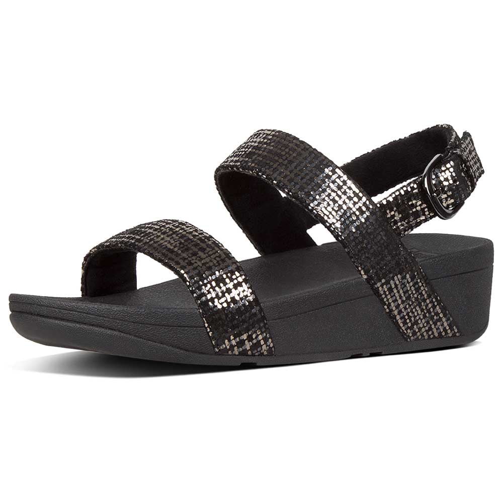 FitFlop - FitFlop Women's Lottie Black Chain Print Slide Sandal Platform Wedge (7, black 