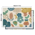 thumbnail image 5 of Beige Pioneer Flower and Leaf Pattern Summer Placemats Table Placemats Set Of 6-Linen Kitchen Washable Placemats Table Mats 11.8"x17.7"Non-Slip Heat Resistant, 5 of 5
