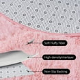 thumbnail image 3 of Tripumer Oval Throw Rugs 2.6 x 5.3 feet Carpet Fluffy Bedroom Rug Bedside Carpet Shaggy Area Rug for Bedroom Bedside Living Room Home Decor Pink, 3 of 8