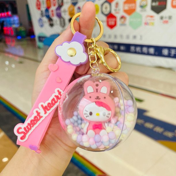 Sanrio-Llavero de Anime Cinnamoroll, My Melody Kuromi, Bola de burbujas acrílicas, colgante de Hello Kitty Kawaii, regalo YAOSANBAO BAO unisex