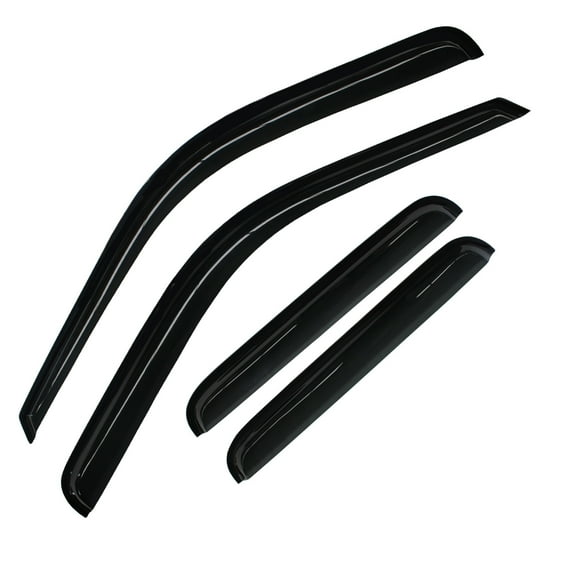 KT 94953 Window Wind Deflectors Vent Shades 4Pcs, Window Visors Rain Guards, Acrylic, Dark Smoke Tint