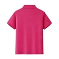 thumbnail image 6 of Abcomgle Boys Polo Shirts Size 10-12 Short Sleeve Pique Back to School Clothes Button Closure Solid Color School Uniform Moisture Wicking Collared Fall Back to School Clothes, 6 of 6