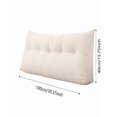 thumbnail image 2 of Triangular Solid - Color Reading & Bed Rest Pillow with Side Pocket, 39.7"×4.7"×15.7" Corduroy Ergonomic Backrest Wedge for Sitting in Bed, Versatile Lumbar Support, Vacuum - Revivable Plushness, 2 of 4