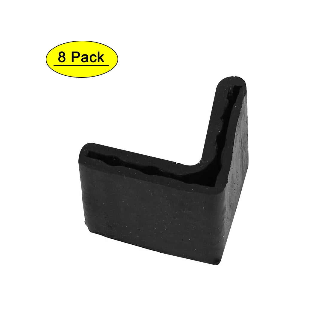34mm x 34mm x 3mm L Shape Furniture Angle Rubber Pad Foot Leg Cover Protector 8PCS