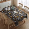 thumbnail image 2 of Dancing Skeletons Halloween Pattern Rectangle Tablecloth 60"x84",Waterproof Polyester Rectangle Table Cloth, Wipeable Spillproof Polyester Tablecloth for Dining, Camping, Indoor and Outdoor, 2 of 5