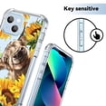 thumbnail image 5 of Highland Cow Sunflower Clear Case for iPhone 13,Aesthetic Art Design Case for Men Women,Unique Soft Transparent TPU Bumper Case Cover, 5 of 5