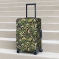 thumbnail image 5 of Uemuo Green Skulls Printed Washable Luggage Cover - Fashion Suitcase Protector Fits 18-32 Inch Luggage -Medium, 5 of 9
