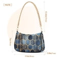 thumbnail image 3 of FORMRS Womens Shoulder Bag with Chain Strap Clutch Purse Cute Tote Handbag, Elegant Hexagon Pattern, 3 of 7