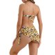 thumbnail image 3 of INSPIRAR CHIC Conjuntos de Bikini de Flores para Mujeres de 3 Piezas con Espalda Atada, Parte Inferior Triangular, Trajes de Baño Medianos Amarillos, 3 of 5