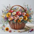 thumbnail image 4 of Hilo Algodón Ecológico Bordado Cesta Flores Con 11CT Punto Cruz 50x50cm, 4 of 8