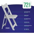 thumbnail image 2 of Simplex Furniture New Resin Stackable Chairs Indoor & Outdoor White Folding Chairs, 72-Pack, 2 of 7