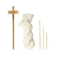 thumbnail image 1 of Top Whorl Drop Spindle, husillos hechos a mano, herramienta artesanal, práctico husillo de caída, parte superior de madera para pompones de ganchillo,, 1 of 9