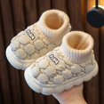 thumbnail image 2 of Vedolay Slippers for Kids Soft House Slippers Warm Cozy Anti-Slip Boys Girls Indoor Winter Shoes White,32, 2 of 5