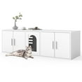 thumbnail image 6 of Topcobe Cat Litter Box Enclosure for 2 Cats with Double Rooms and Sisal Scratching Mat, Cat Condo, Cat Houses for Indoor Cats-White, 6 of 8