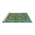 thumbnail image 2 of Ahgly Company Machine Washable Indoor Square Persian Turquoise Blue Traditional Area Rugs, 5' Square, 2 of 4