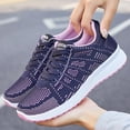 thumbnail image 5 of Fashion Summer Women Sports Shoes Flat Bottom Non Slip Lace Up Fly Woven Mesh Upper Breathable Womens Sneaker Socks Athletic, 5 of 11