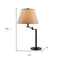 thumbnail image 3 of HomeRoots 29" Bronze Metal Swing Arm Table Lamp With Off White Empire Shade, 3 of 6