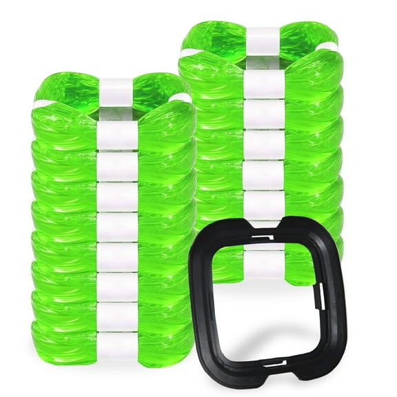 15 pcs Universal Cat Litter Refills Bag Litter Refills Compatible with Your Litter Refill Cartridge for Litter Genie  （Disposable Cap Included）Green