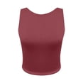 thumbnail image 4 of Gaexia Vest for Women Trendy,Strapless Bustier Summer Crop Top Fitted Open Back Outerwear Vest Brown Casual Wear, 4 of 5