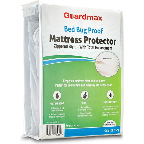 Guardmax Crib Mattress Protector Zippered Encasement Cover Bed Bug