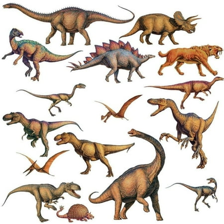 Dinosaur Decal Set Lunarland DINOSAURS 16 BiG Wall STICKERS Boys Room Decor Decals Bedroom Decoration T-REX, Transformtransform any room in minutes with roommates.., By Lunarland Wall Stickers ()