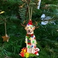 thumbnail image 4 of Christmas Ornament under $5! Xqxayjr Christmas Dog Ornament, Wooden Labrador with Santa Hat, Christmas Tree Decoration, Cute Pet Lover Gift, Hand Painted Festive Decor, 4 of 7