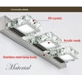 thumbnail image 3 of Fetcoi, Bathroom Lighting Bath Wall Sconces Lighting LED Crystal Mirror Front Makeup Fixture Vanity Lights(4 Cold Lights), 3 of 8