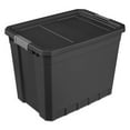 thumbnail image 1 of Sterilite Boîte Empilable 102L - Noir, 1 of 9