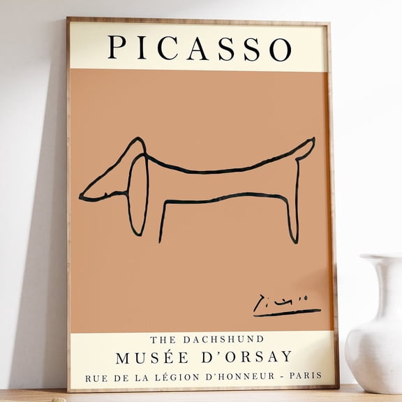 Picasso Poster, The Dog, Vintage Art, Minimalist Poster, Line Drawing, Art Print, Bedroom Art, Ideal Gift, Various Sizes UNFRAMED PAPER POSTER, Home Decor, Vintage Gift, Living Room Dercor