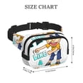 thumbnail image 2 of Lsque Sml Jeffy Pattern Square Double Layer Waist Bag, Durable Twill Fabric Waist Pack with Adjustable Belt,Outdoor Hiking, Running, Travel Waist Bag, 2 of 6