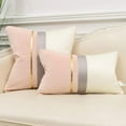 thumbnail image 7 of Navy Blue White Gold Leather Striped Patchwork Velvet Cushion Case Luxury Modern Throw Pillow Cover Decorative Pillow For Couch Living Room Bedroom Car, 7 of 7