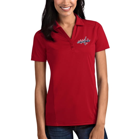 Women's Antigua Red Washington Capitals Tribute Polo