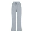 thumbnail image 5 of HAOTAGS Womens Sweatpants Hight Waisted Solid Stright Leg Loose Fit Pants Gray XL, 5 of 6