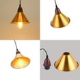 thumbnail image 3 of KAYYELAMP 2 Lights Vintage Gold Shade Walnut Base Recessed Light Conversion Kit for E26 Recessed Mount Cans Pendant Light Ideal for Home Decor Kitchen Bedroom Office, 3 of 5