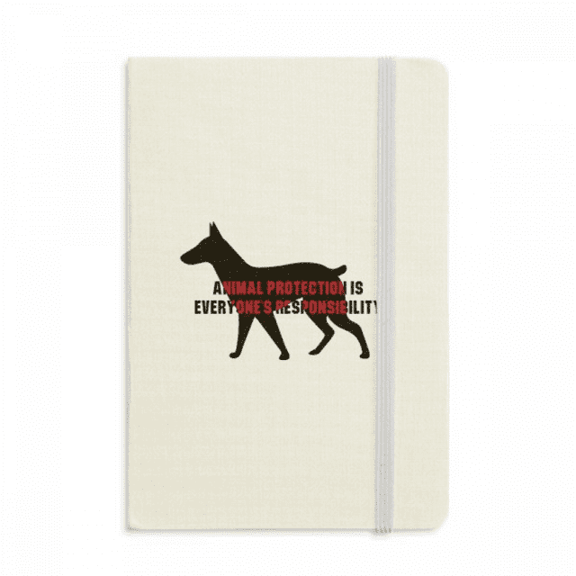 Carnet de Protection Animale sous la Responsabilité de Tout le Monde Couverture Rigide en Tissu Journal Classique