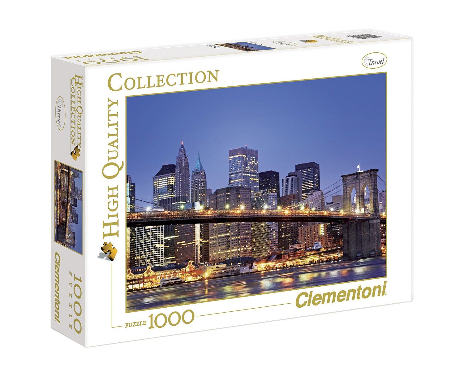 EuroGraphics Brooklyn Bridge Panoramic 1000-Piece Jigsaw Puzzle - Finished Size 13x38 Inches, High-Quality Pieces