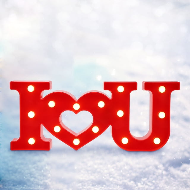 Moluckfu LED Roja Romántica De Letras Para De Fiesta Y Ambiente Acogedor